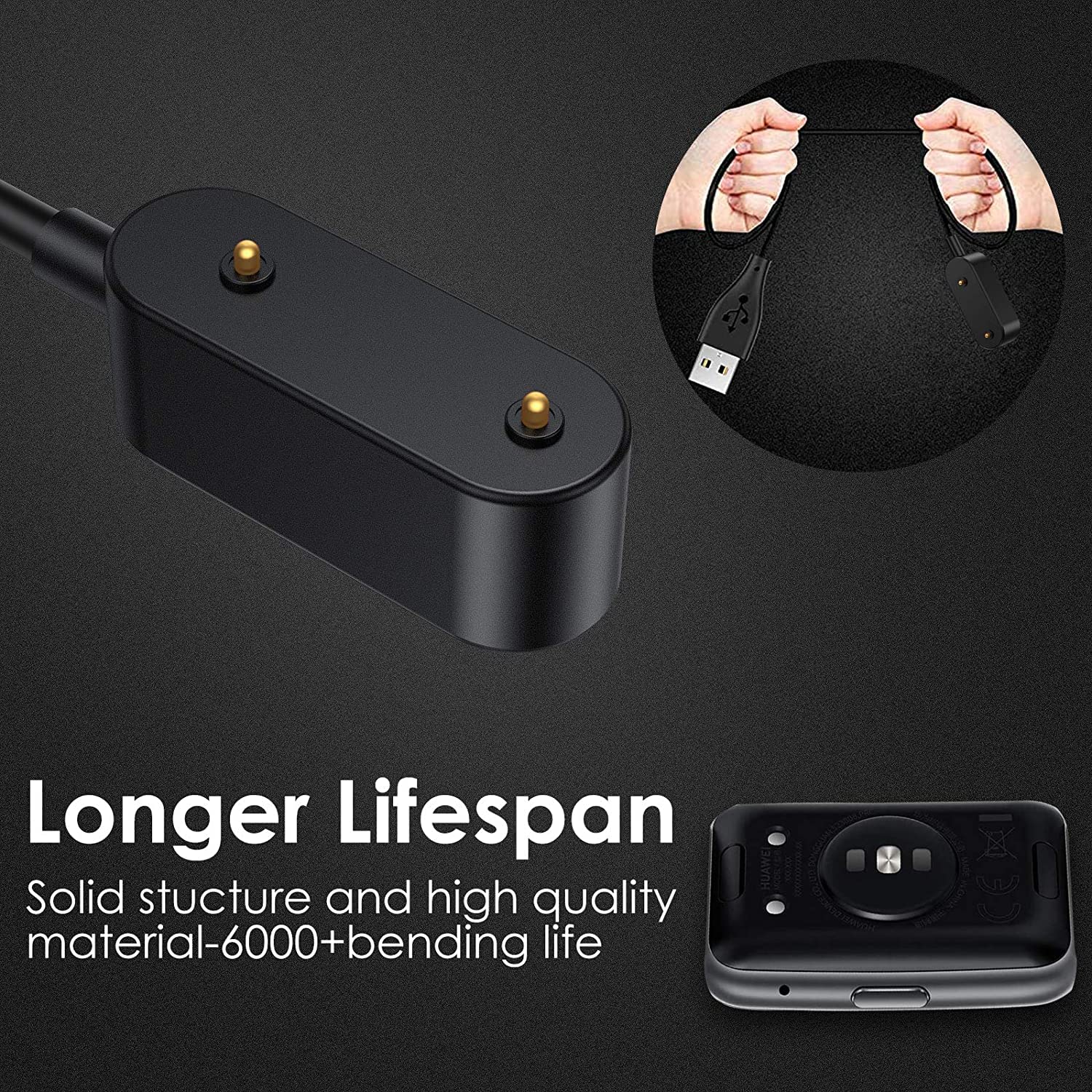 Magnetic USB Charging Cable for Honor Band 6 / Huawei Band 6 / Honor Watch ES / Huawei 4X Magnetic USB Charging Cable for Honor Band 6 / Huawei Band 6 / Honor Watch ES / Huawei 4X