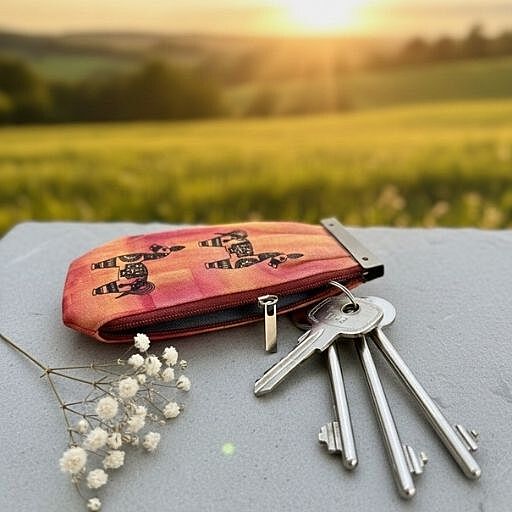 Horse Print Key Pouch