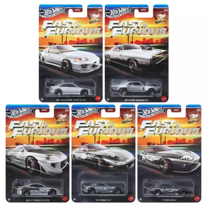 Hot Wheels Silver Series- Fast and Furious Set of 5