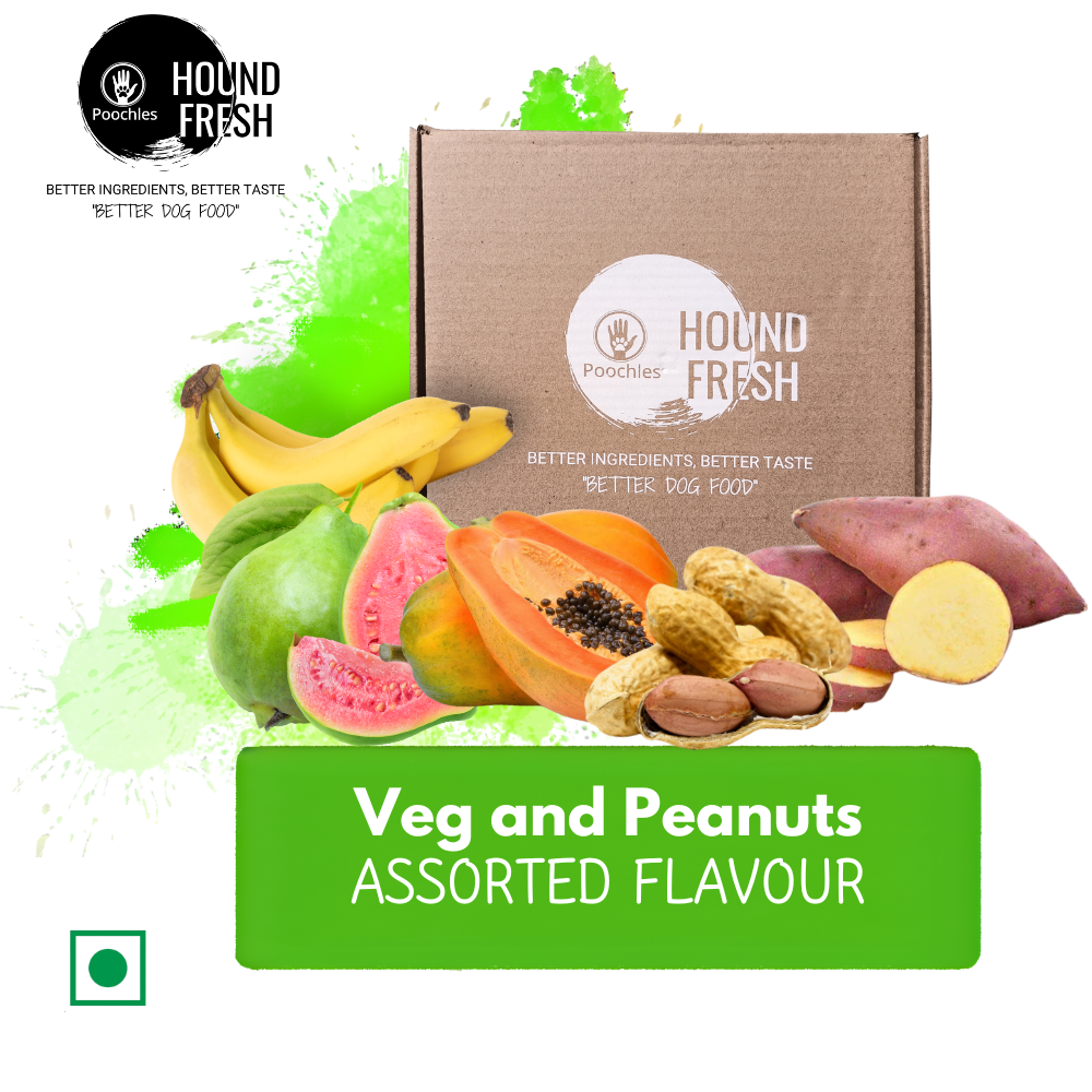 Hound Fresh Sweet Potato and Peanut Dog Fresh Food - Banana, Guava and Papaya Flavoured. 3 in 1 Hound Fresh Sweet Potato and Peanut Dog Fresh Food - Banana, Guava and Papaya Flavoured. 3 in 1