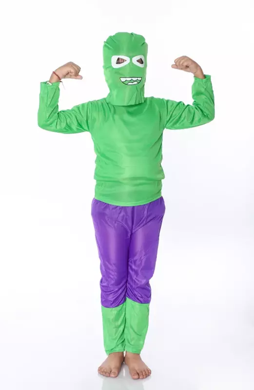 Green Hulk Fancy Dress Costume For Kids