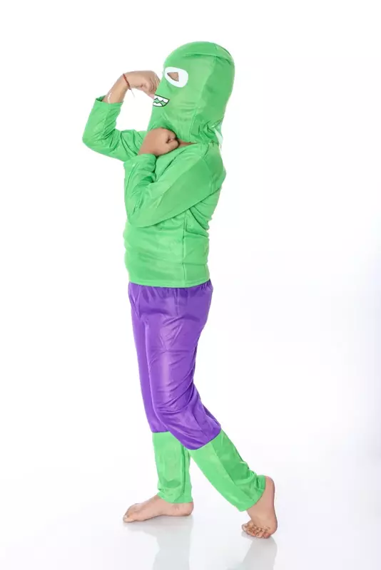 Green Hulk Fancy Dress Costume For Kids