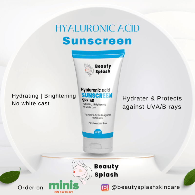 Glow & Protect: Hyaluronic Acid Sunscreen SPF 50 for Hydration & Brightening