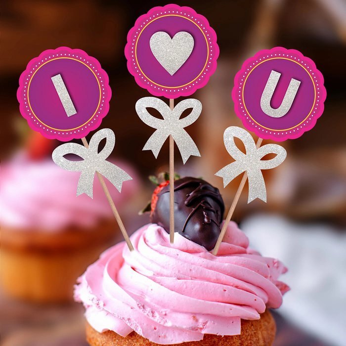 I Love U Popup Topper