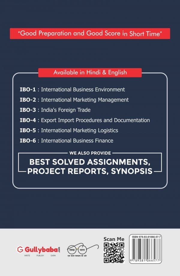 IGNOU IBO-05 - International Marketing Logistics, Latest Help Book Edition