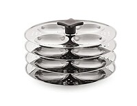 Sonu Stainless Steel Idly Cooker with Micro Holes, Triply Base, Induction Compatible