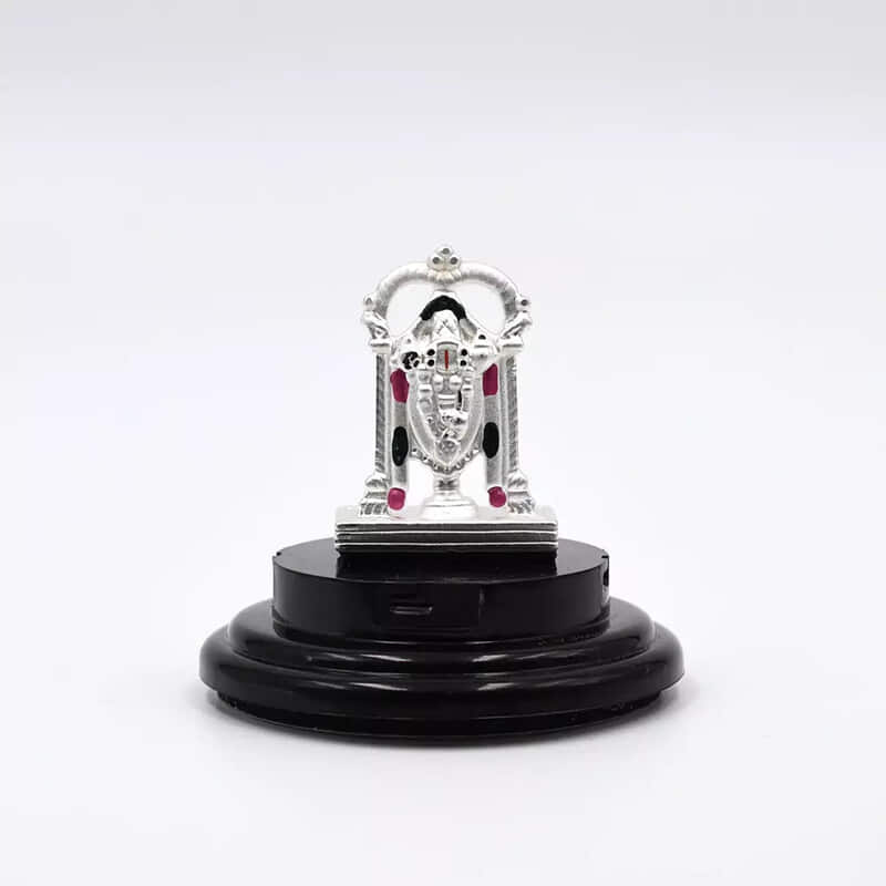 999 Pure Silver Lord Tirupati Balaji Statue for Pooja, Gift, and Car Dashboard (IDOL0002)