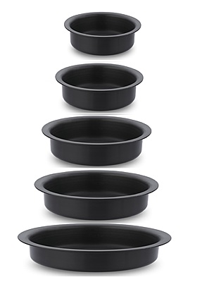 Granny Kitchen India Gold Hard Anodised Lagadi Pan/Tope Set of 5 | Sizes No. 1, 2, 3, 4 & 5