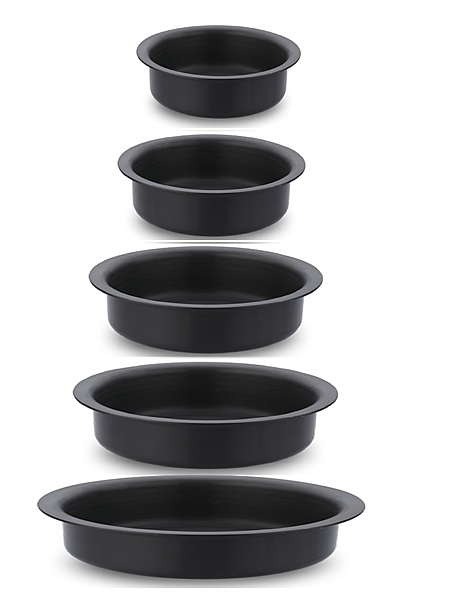 Granny Kitchen India Gold Hard Anodised Lagadi Pan/Tope Set of 5 | Sizes No. 1, 2, 3, 4 & 5
