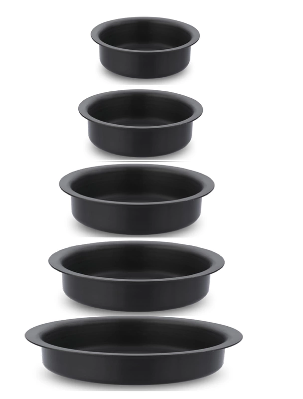 Granny Kitchen India Gold Hard Anodised Lagadi Pan/Tope Set of 5 | Sizes No. 1, 2, 3, 4 & 5