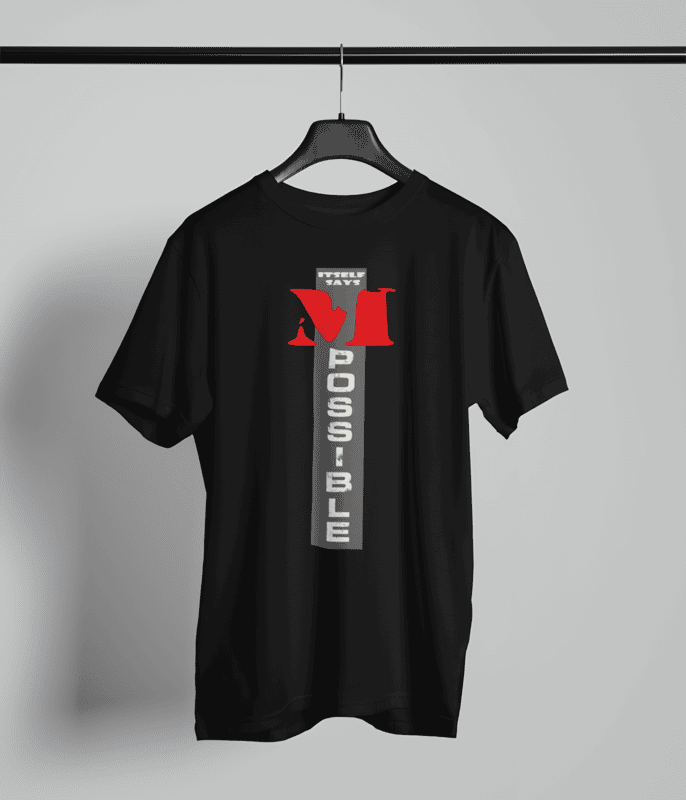 I AM POSSIBLE Black Oversized Tshirt