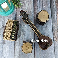 Brass Musical Set - Sitara Tabla Dugi and Harmonium | Authentic Sound