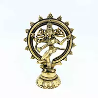 Brass Nataraja - 6.5 inch Height | Divine Cosmic Dance