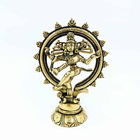 Brass Nataraja - 6.5 inch Height | Divine Cosmic Dance