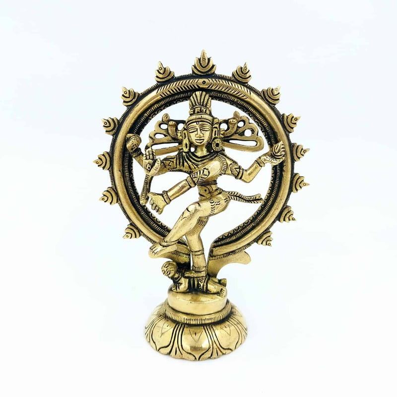Brass Nataraja - 6.5 inch Height | Divine Cosmic Dance