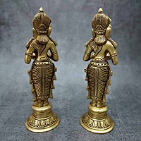 Brass Deep Lady | Deep Lakshmi - 9 inch Height | Graceful Brass Deep Lady Statue for Festivals