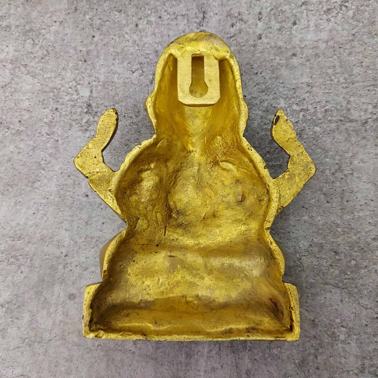 Brass Ganesha Wall Hanging - 6 inch Height | Auspicious Brass Wall Decor with Lord Ganesha