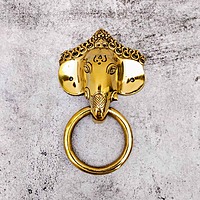 Brass Ganesha Door Knocker - 8.4 inch Height | Decorative Brass Door Knocker