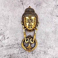 Brass Buddha Door Knocker - 8 inch Height | Serene Brass Knocker for Spiritual Door Decor