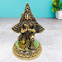 Brass Garuda Dev Idol - 5.5 inch Height | Revered Brass Garuda Dev Statue for Worship