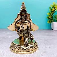 Brass Garuda Dev Idol - 5.5 inch Height | Revered Brass Garuda Dev Statue for Worship