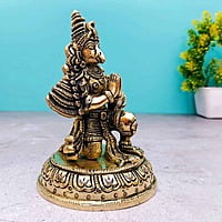 Brass Garuda Dev Idol - 5.5 inch Height | Revered Brass Garuda Dev Statue for Worship