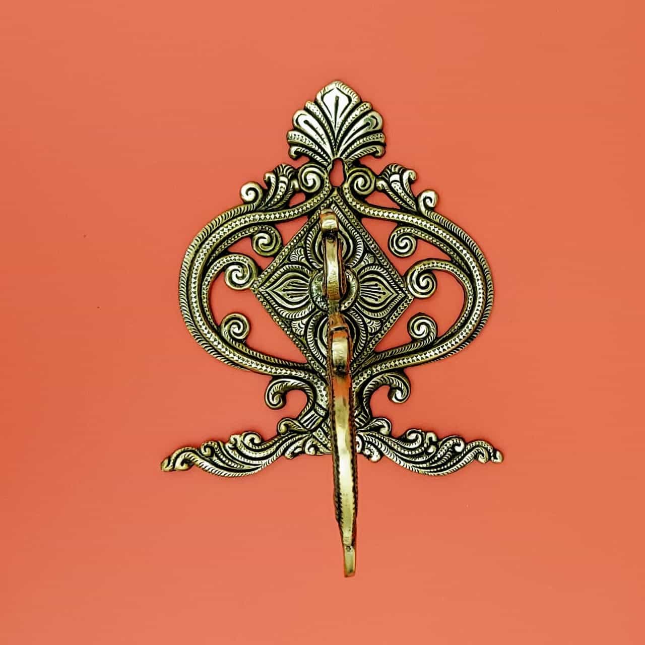 Brass Wall Hanging Bracket - 7 inch Height | Stylish Brass Wall Hanging Bracket for Decor Items