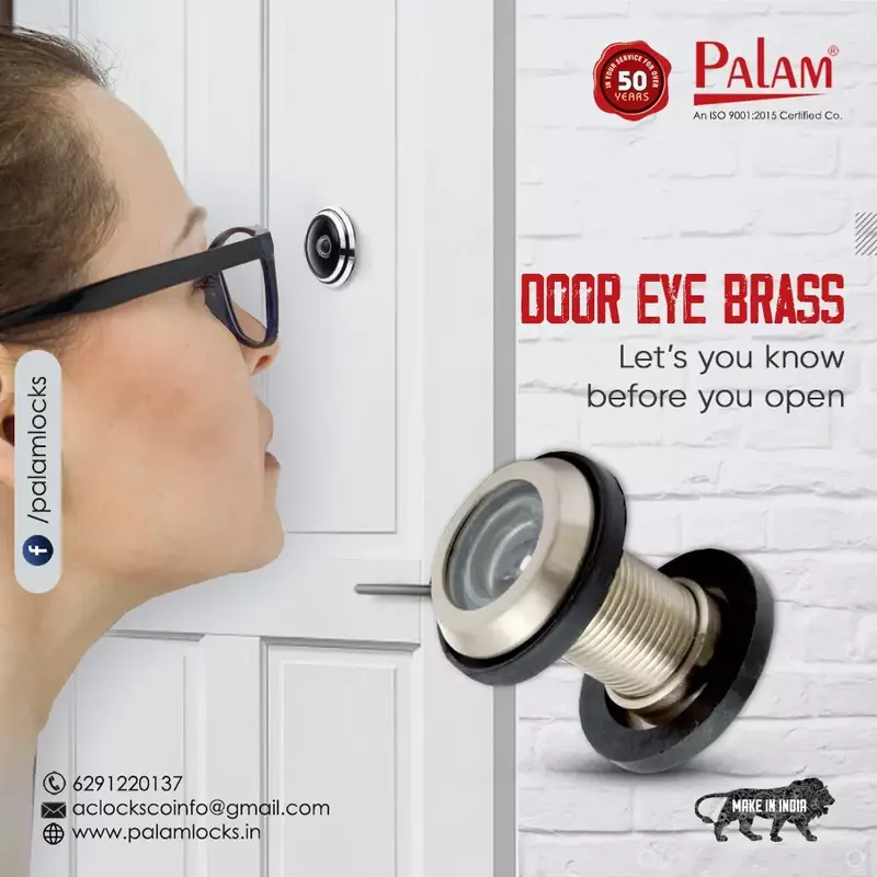(6601) Palam Round Dooreye Brass SS Finish