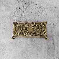 Brass Antique Pooja Chowki - 4.2 inch Length | Antique Brass Pooja Chowki for Rituals and Home Decor