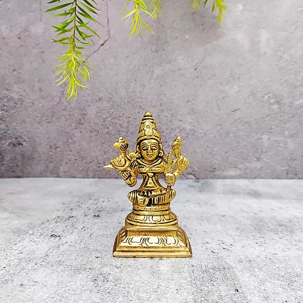 Brass Lalitha Devi / Rajarajeshwari Devi 3.3 Inch Height
