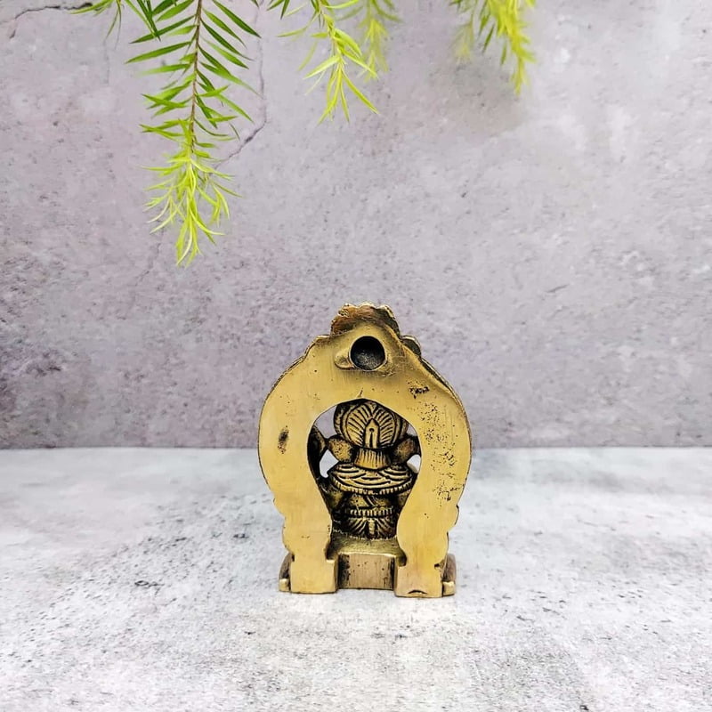 Brass Ganesh Idol Small - 3.2 inch Height | Small Brass Ganesh Idol for Blessings - Shop Now