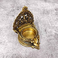 Brass Kamakshi Diya Deepam - 4.3 inch Height | Sacred Brass Kamakshi Diya Deepam for Pooja - Shop Now