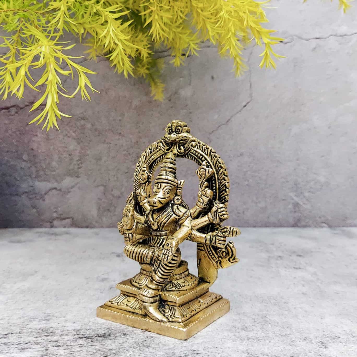 Brass Varaha Swamy Idol / Varahi Statue - 4.8 inch Height | Auspicious Brass Varaha Swamy Idol / Varahi Statue - Shop Now