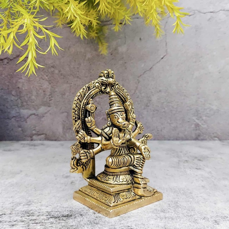 Brass Varaha Swamy Idol / Varahi Statue - 4.8 inch Height | Auspicious Brass Varaha Swamy Idol / Varahi Statue - Shop Now