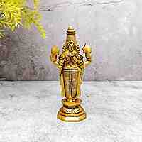 Brass Tirupati Balaji / Venkateshwara Idol - 5.7 inch Height | Divine Brass Tirupati Balaji / Venkateshwara Idol - Buy Online