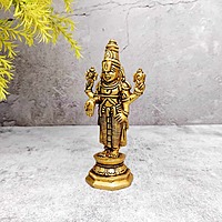 Brass Tirupati Balaji / Venkateshwara Idol - 5.7 inch Height | Divine Brass Tirupati Balaji / Venkateshwara Idol - Buy Online
