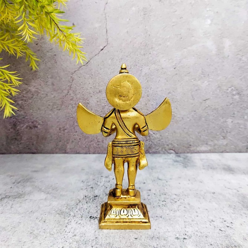 Brass Garuda Idol - 5.2 inch Height | Sacred Brass Garuda Idol for Blessings - Premium Quality