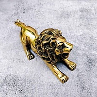 Brass Lion Statue 3.7 inch Height
