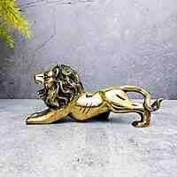 Brass Lion Statue 3.7 inch Height