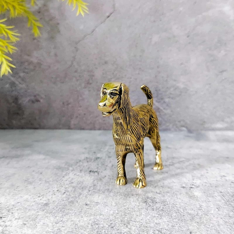 Brass Dog Figurine 3 in Height
