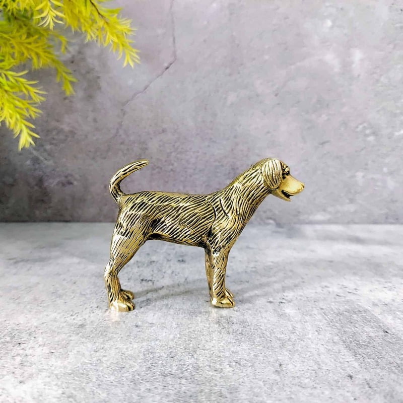 Brass Dog Figurine 3 in Height