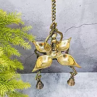 Brass Hanging Lamp - 27 inch Height | Vintage Brass Hanging Lamp for Ambient Lighting