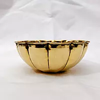 Brass Bowl - 5.2 inch Diameter - Set of Two | Stylish Brass Serving Bowls - Set of 2