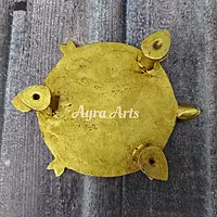 Brass Tortoise Chowki - 6.2 inch Length | Harmonious Decor Accent