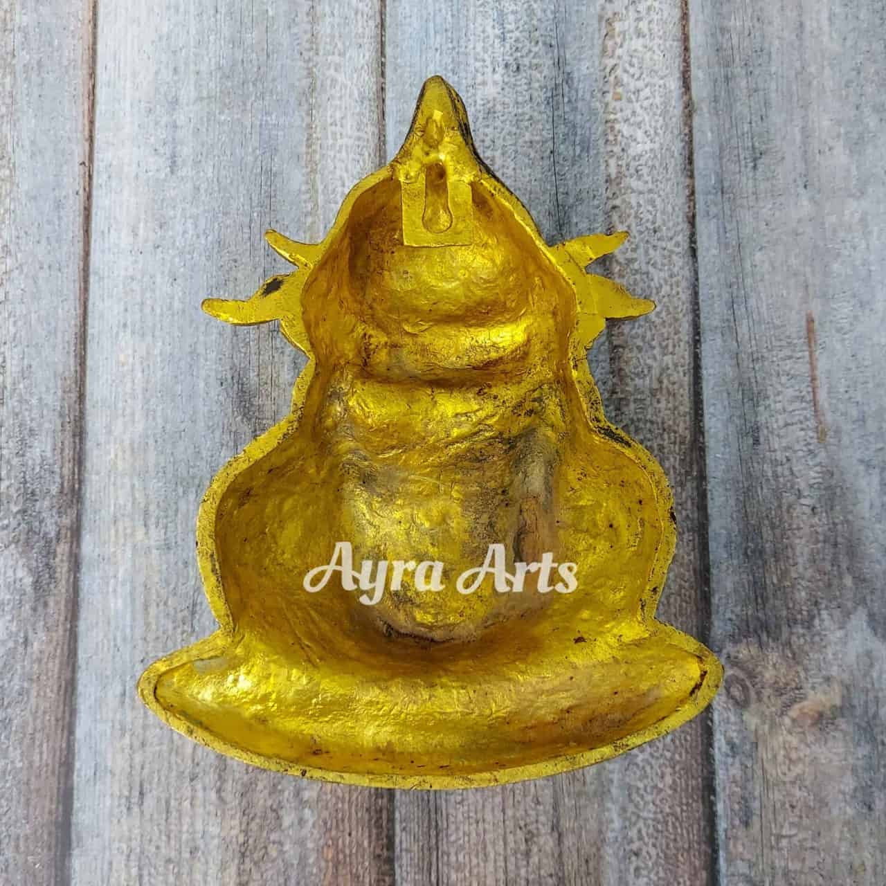 Brass Kalash with Coconut - Wall Hanging - 7.5 inch Height | Traditional Charm
