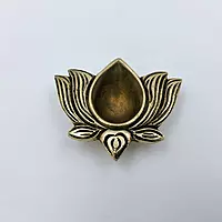Brass Small Lotus Diya - Pair - 2.6 inch Length | Subtle Illumination
