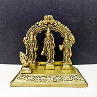 Brass Ram Darbar - 3.2 inch Height | Divine Gathering of Lord Rama and His Family