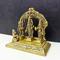 Brass Ram Darbar - 3.2 inch Height | Divine Gathering of Lord Rama and His Family
