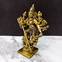 Brass Kali Mata - 4.8 inch Height | Fierce and Powerful Goddess of Transformation
