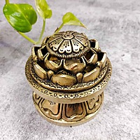 Brass Dhoop Dani - 3.2 inch Height | Traditional Brass Dhoop Dani for Incense Burning